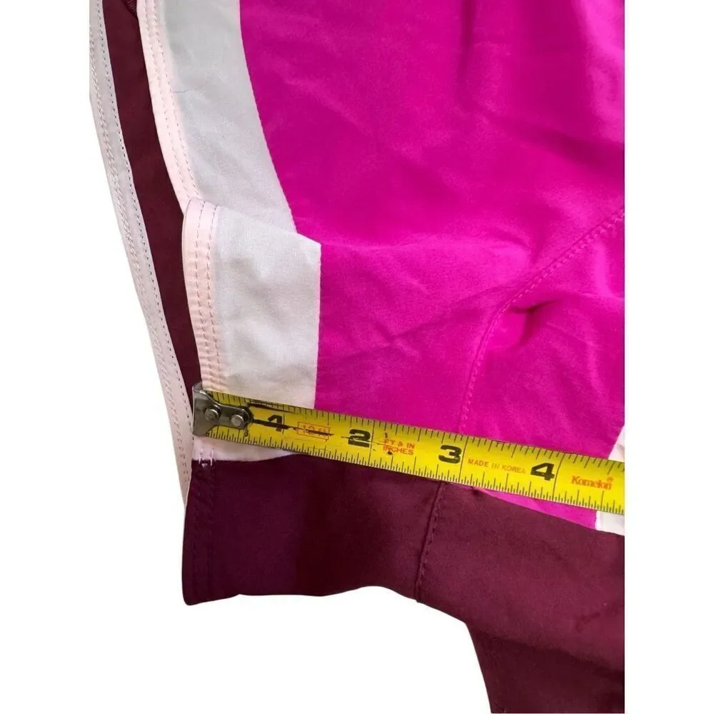 Justice Color Block Running Shorts Size 8 Pink BURGUNDY NEW